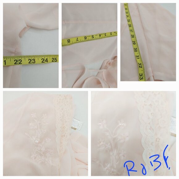 Mazzini Nightgown Size Small Lingerie Negligée Light Pink Gown & Robe READ - Picture 8 of 16